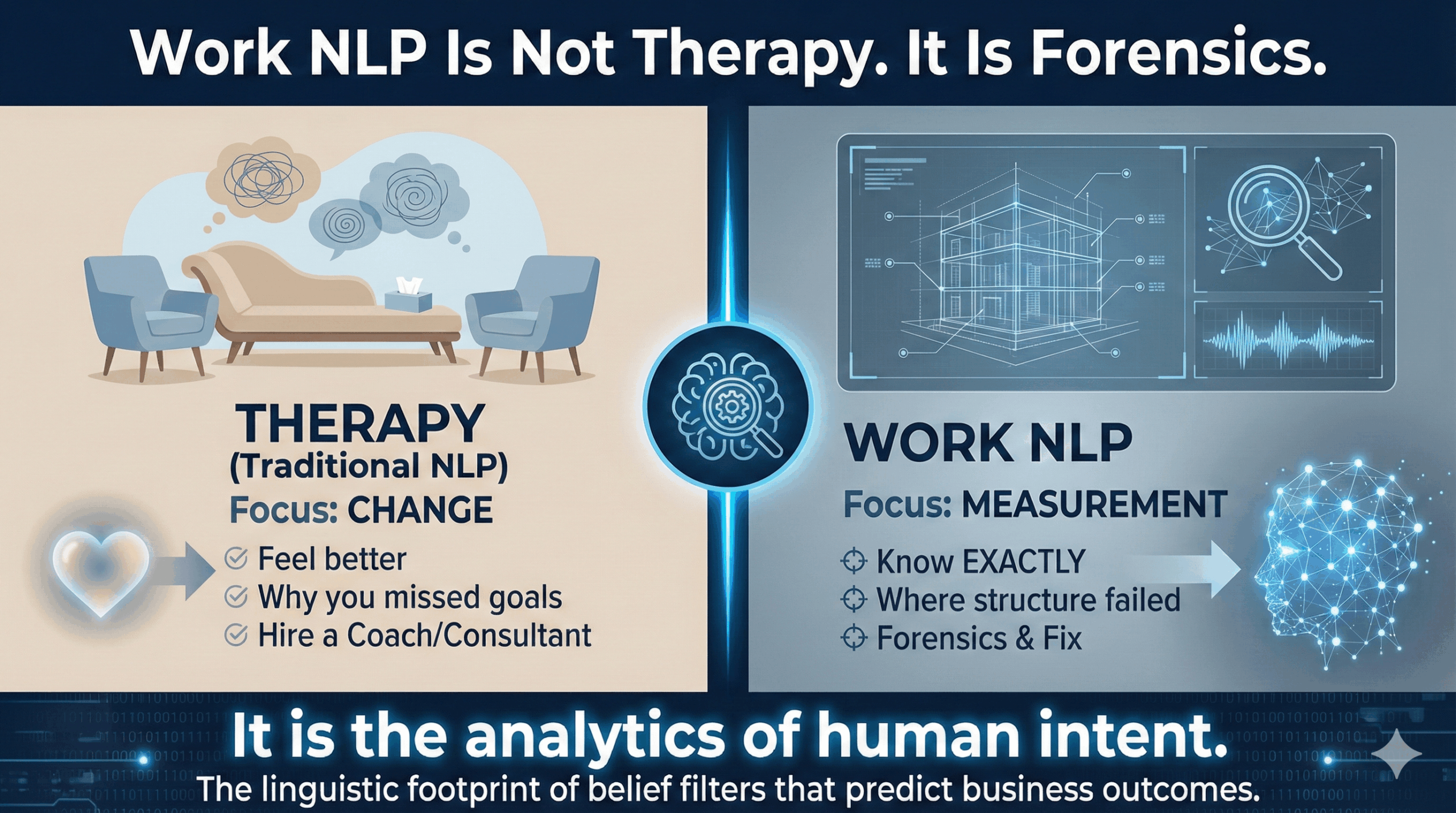 Work NLP Is Not Therapy. It Is Forensics.